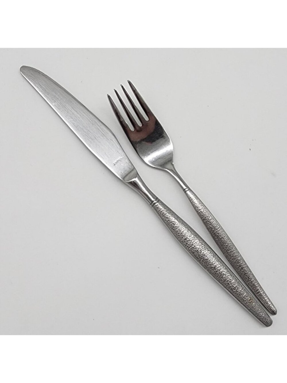 Vintage AAlborg & Classic Stainless Flatware Knife & Fork Textured Handle